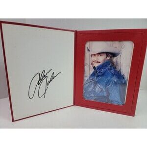 Alan Jackson Signed Photo Folder Autograph Country Music Memorabilia Red Display